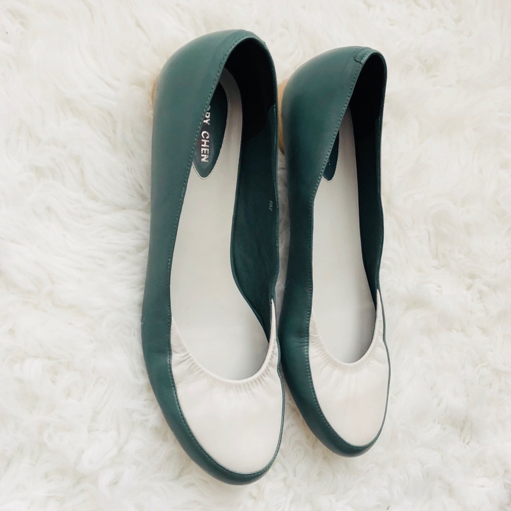 GLORY CHEN Leather Two-tone Flats Size 9